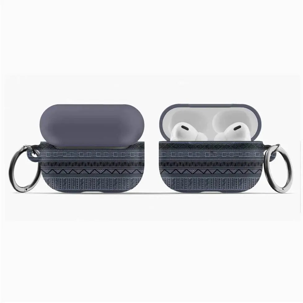 African Print AirPod Pro Case - Dark Blue - The Global Wanderer