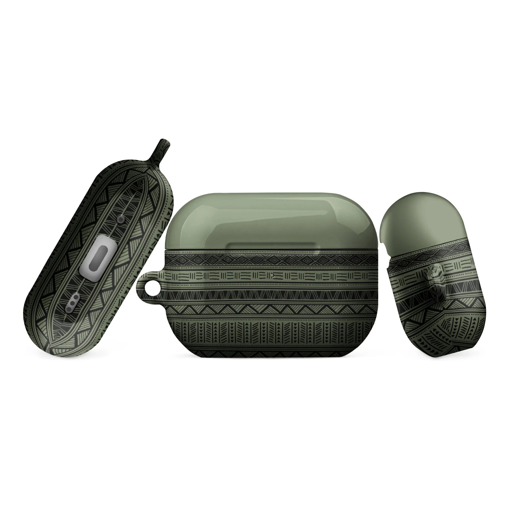 Dark Green African Blanket AirPods Pro 2 Case - The Global Wanderer