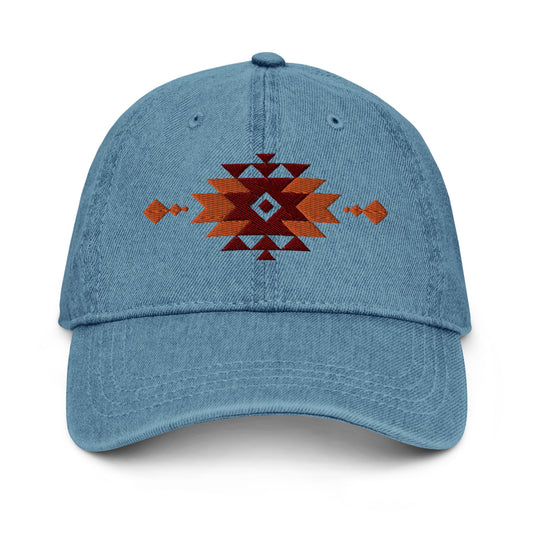 Southwestern Embroidered Denim Dad Hat