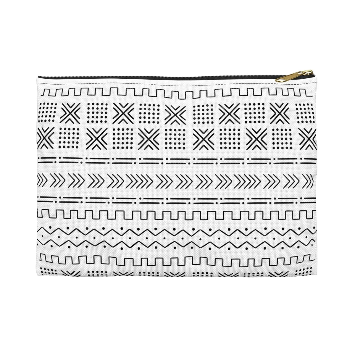 Djenné Ivory Mud Cloth Flat Pouch - The Global Wanderer