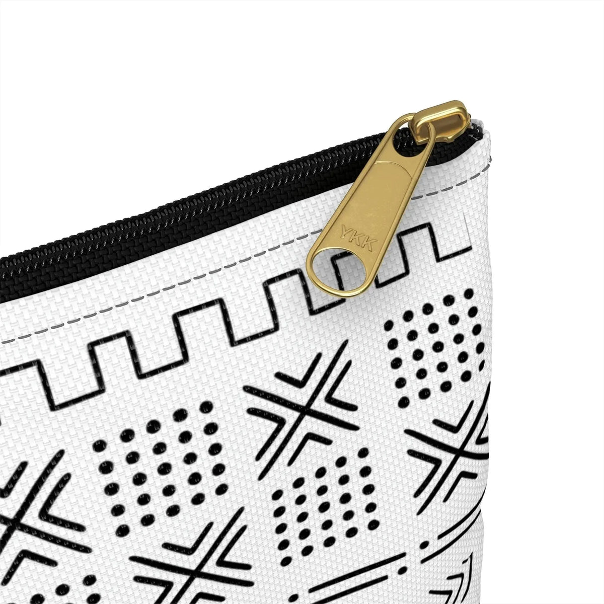 Djenné Ivory Mud Cloth Flat Pouch - The Global Wanderer