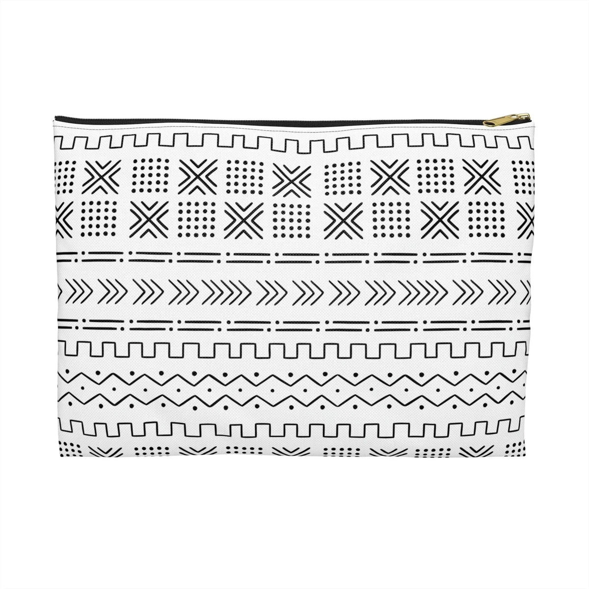 Djenné Ivory Mud Cloth Flat Pouch - The Global Wanderer