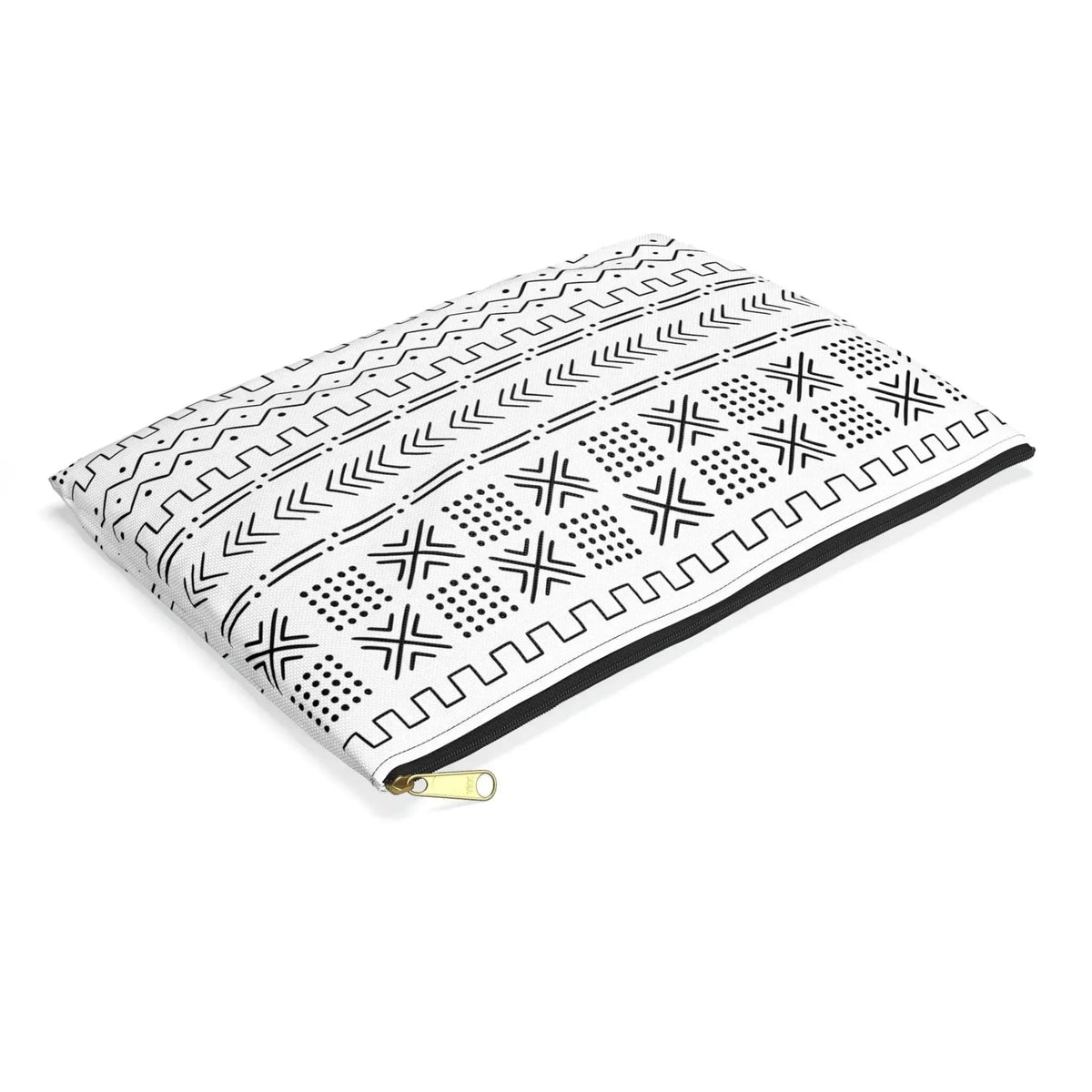 Djenné Ivory Mud Cloth Flat Pouch - The Global Wanderer