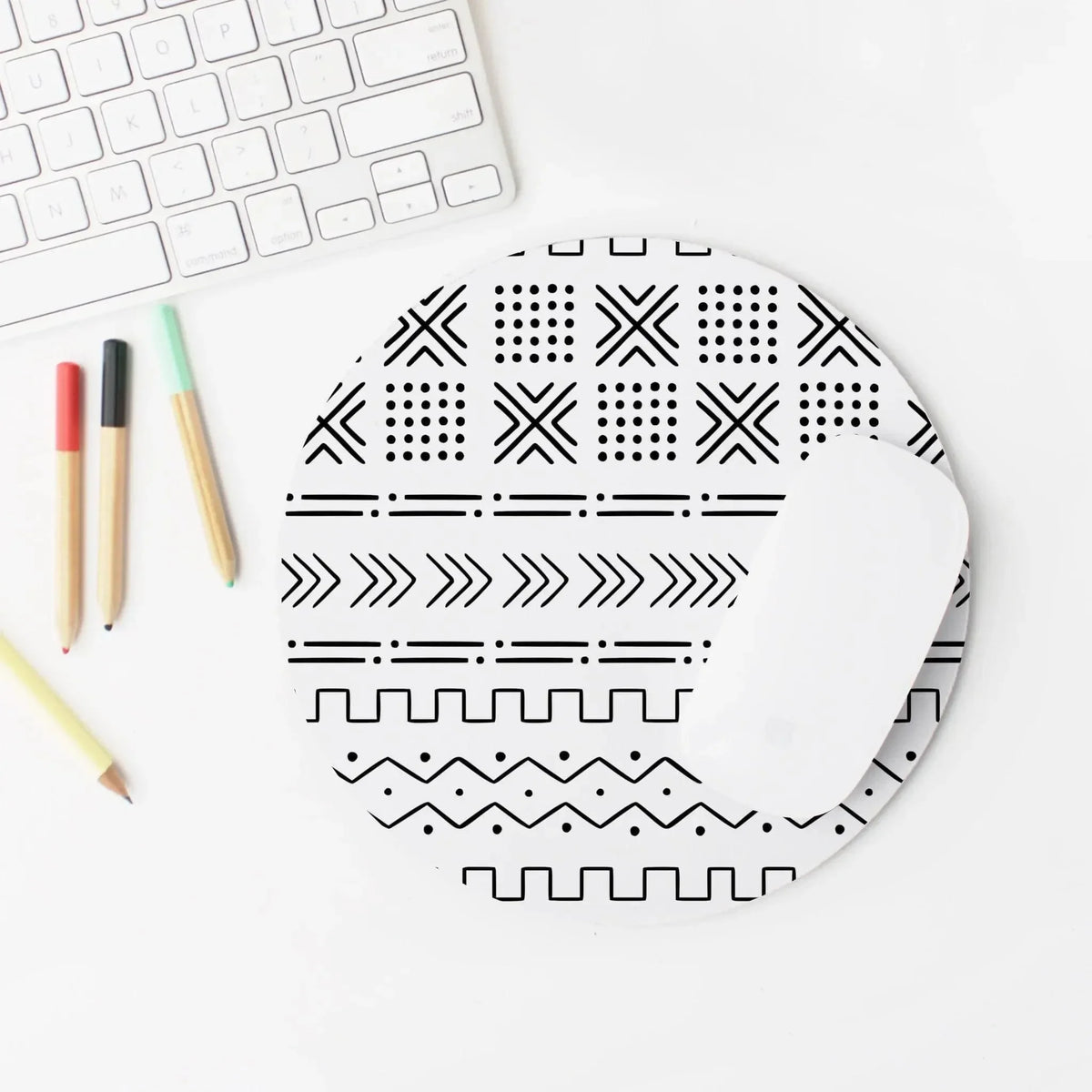 Djenné Ivory Mud Cloth Mouse Pad - The Global Wanderer