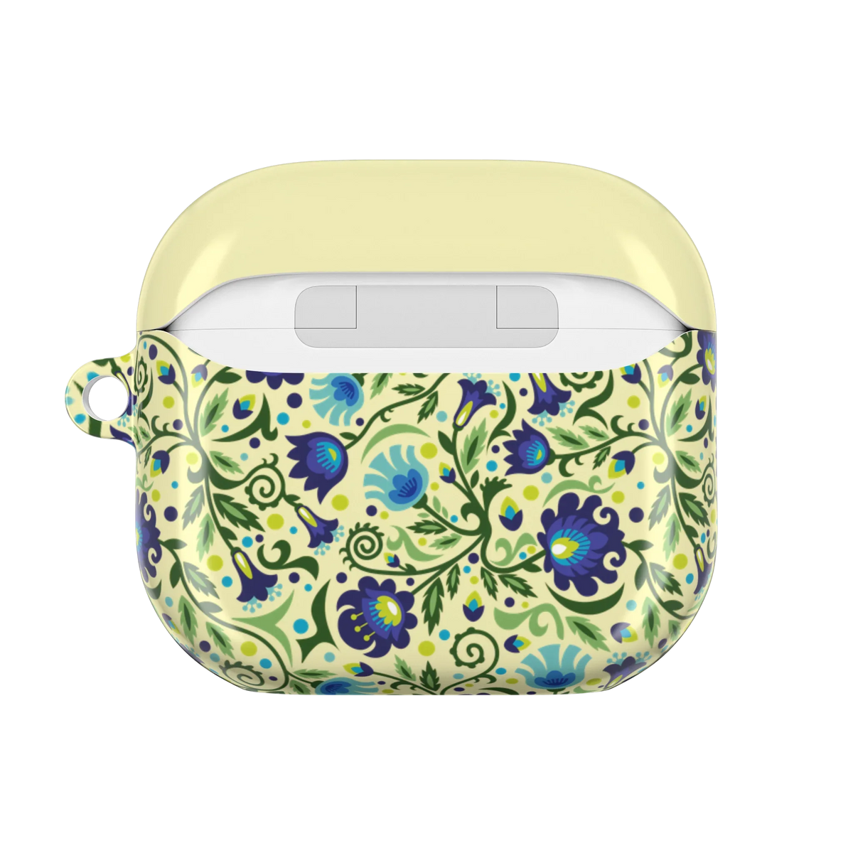 Gdańsk Blues Wycinanki AirPods 4 Case over yellow - The Global Wanderer