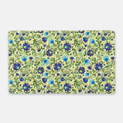 Gdańsk Blues Wycinanki Desk Mat over yellow - The Global Wanderer