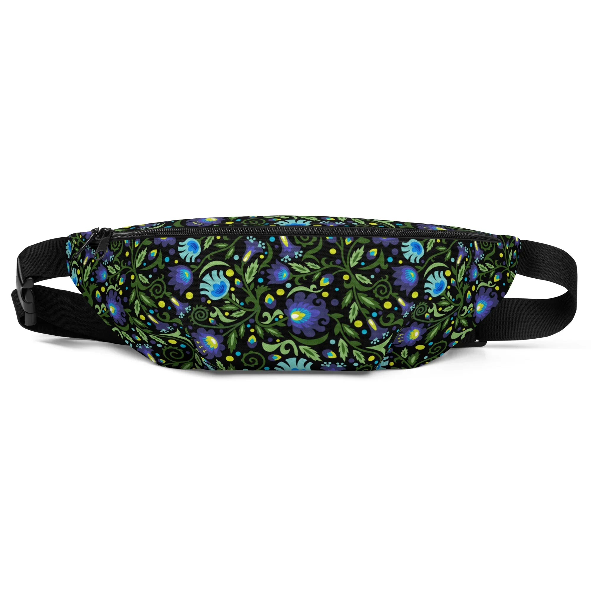 Gdańsk Blues Wycinanki Fanny Pack over black - The Global Wanderer