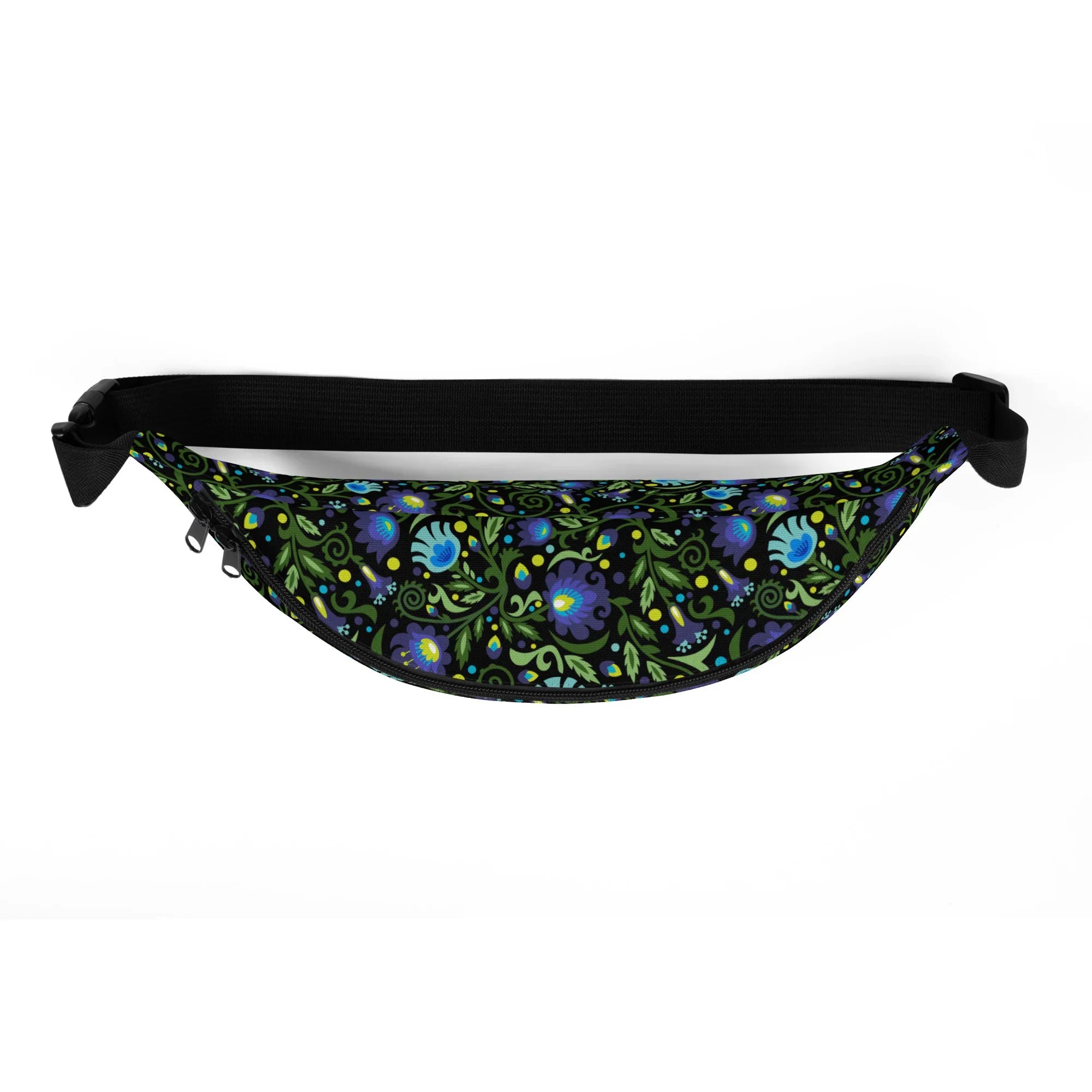 Gdańsk Blues Wycinanki Fanny Pack over black - The Global Wanderer