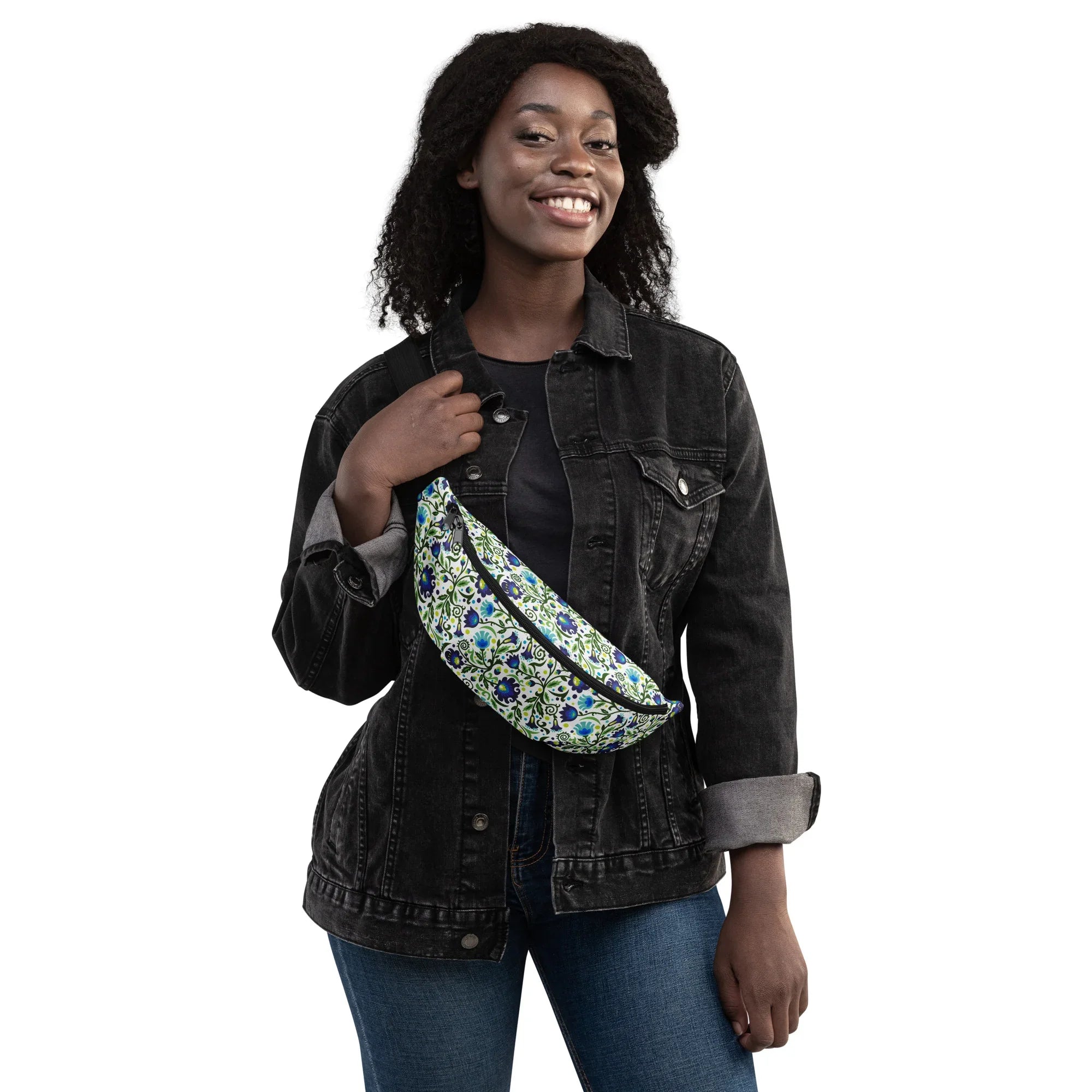 Gdańsk Blues Wycinanki Fanny Pack over white - The Global Wanderer