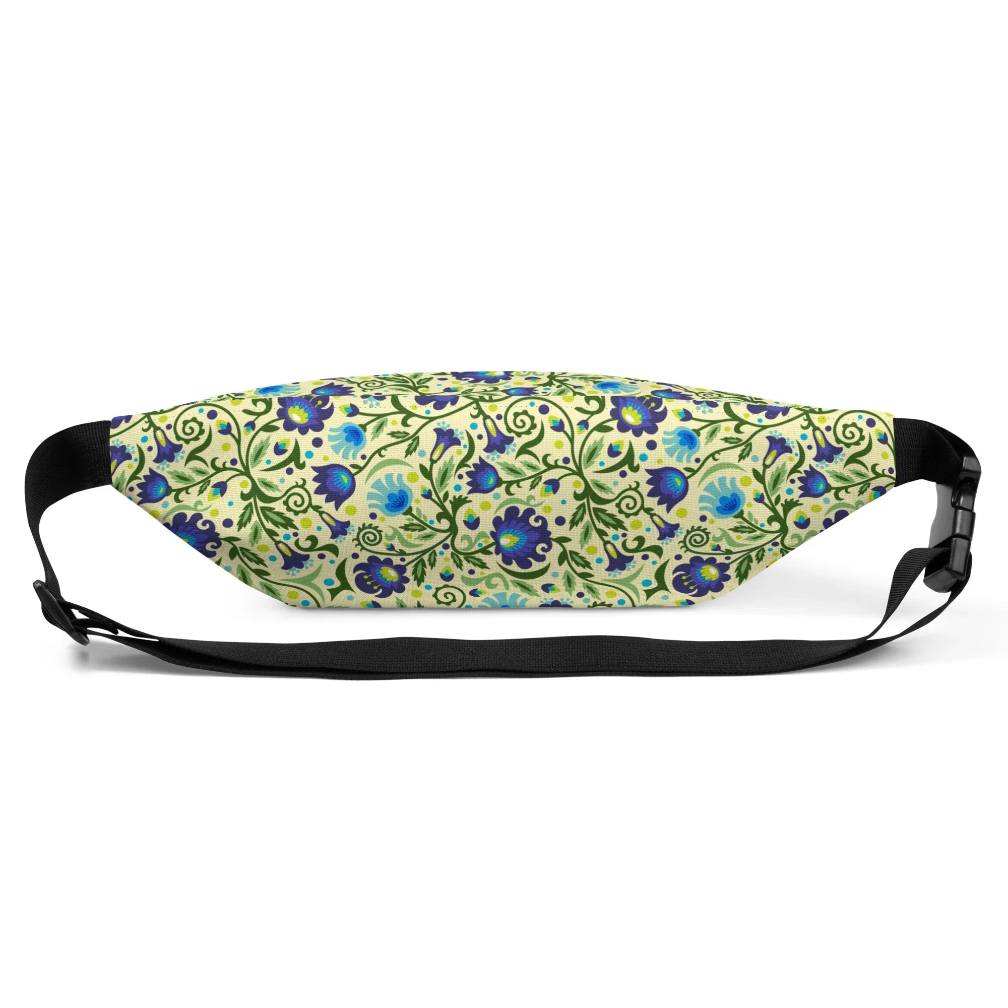 Gdańsk Blues Wycinanki Fanny Pack over yellow - The Global Wanderer
