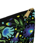 Gdańsk Blues Wycinanki Flat Pouch over black - The Global Wanderer