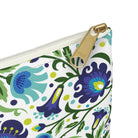 Gdańsk Blues Wycinanki Flat Pouch over white - The Global Wanderer