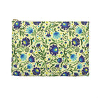 Gdańsk Blues Wycinanki Flat Pouch over yellow - The Global Wanderer