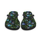 Gdańsk Blues Wycinanki Flip Flops over black - The Global Wanderer