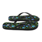 Gdańsk Blues Wycinanki Flip Flops over black - The Global Wanderer