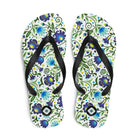 Gdańsk Blues Wycinanki Flip Flops over white - The Global Wanderer