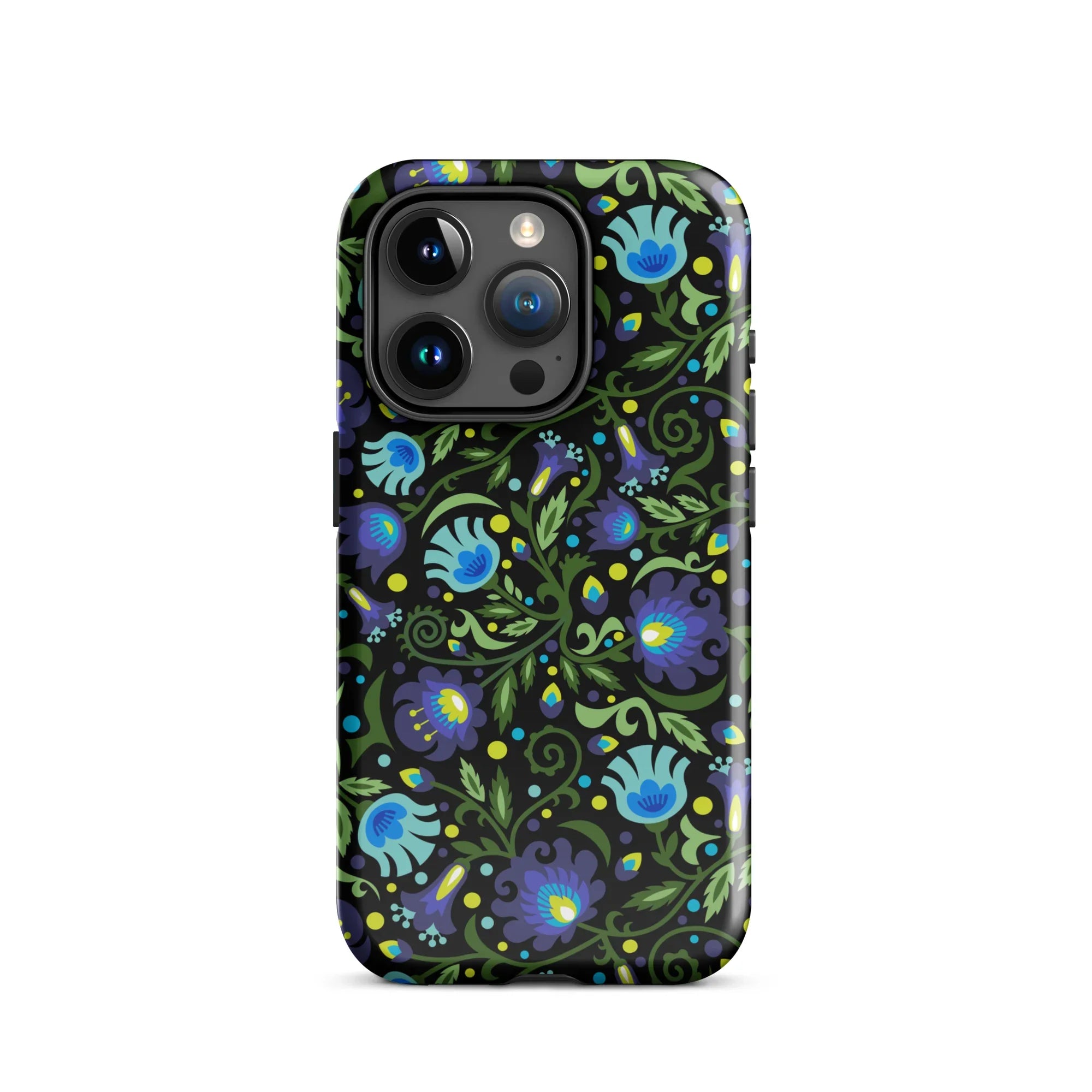 Gdańsk Blues Wycinanki iPhone Case over black - The Global Wanderer