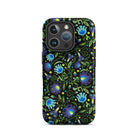 Gdańsk Blues Wycinanki iPhone Case over black - The Global Wanderer