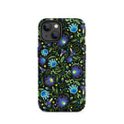 Gdańsk Blues Wycinanki iPhone Case over black - The Global Wanderer