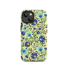 Gdańsk Blues Wycinanki iPhone Case over yellow - The Global Wanderer