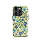 Gdańsk Blues Wycinanki iPhone Case over yellow - The Global Wanderer