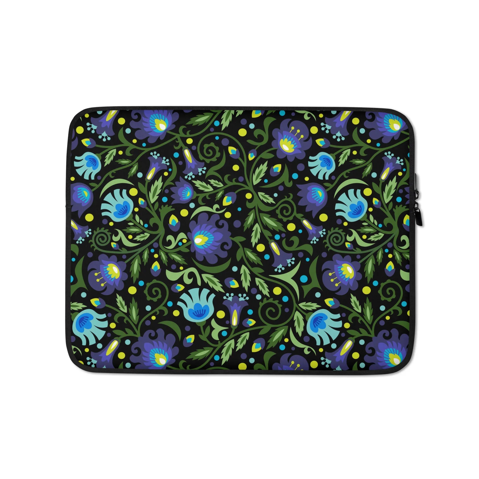 Gdańsk Blues Wycinanki Laptop Case over black - The Global Wanderer