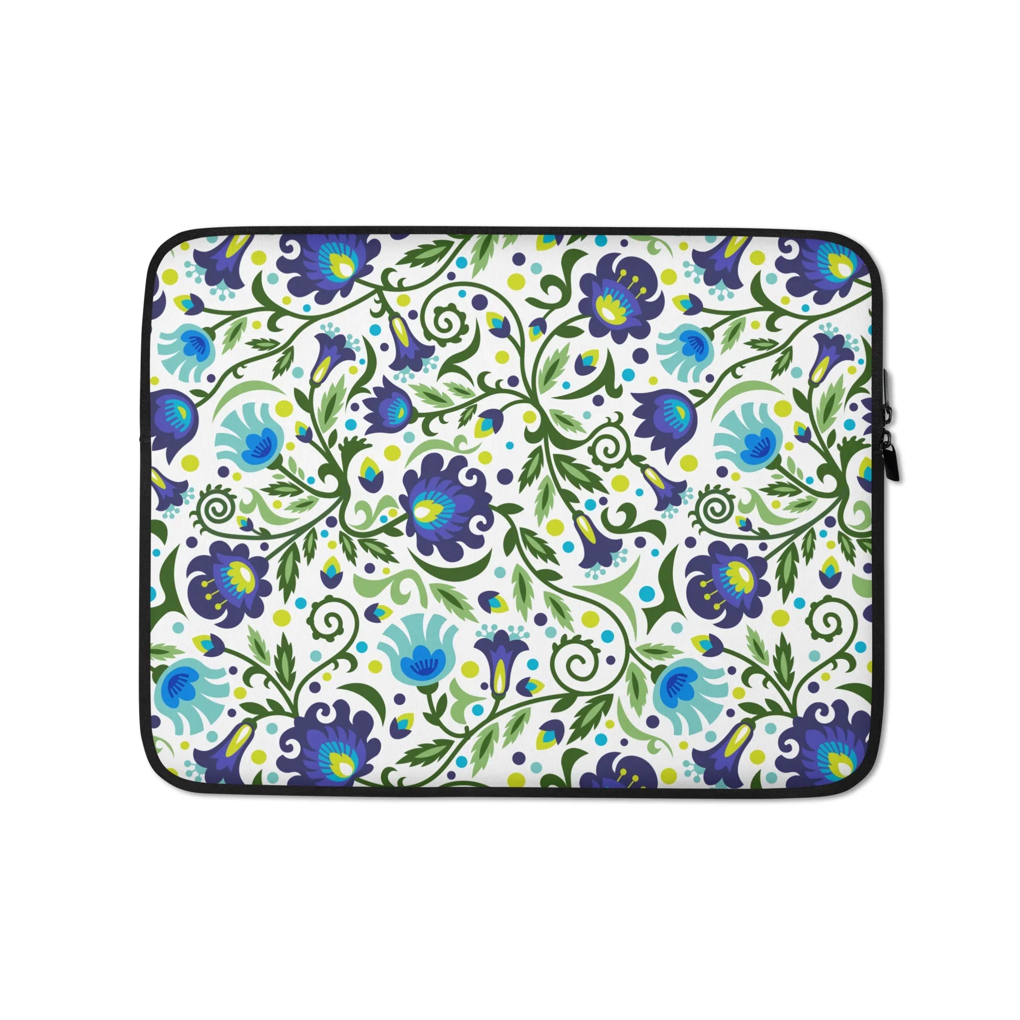 Gdańsk Blues Wycinanki Laptop Case over white - The Global Wanderer