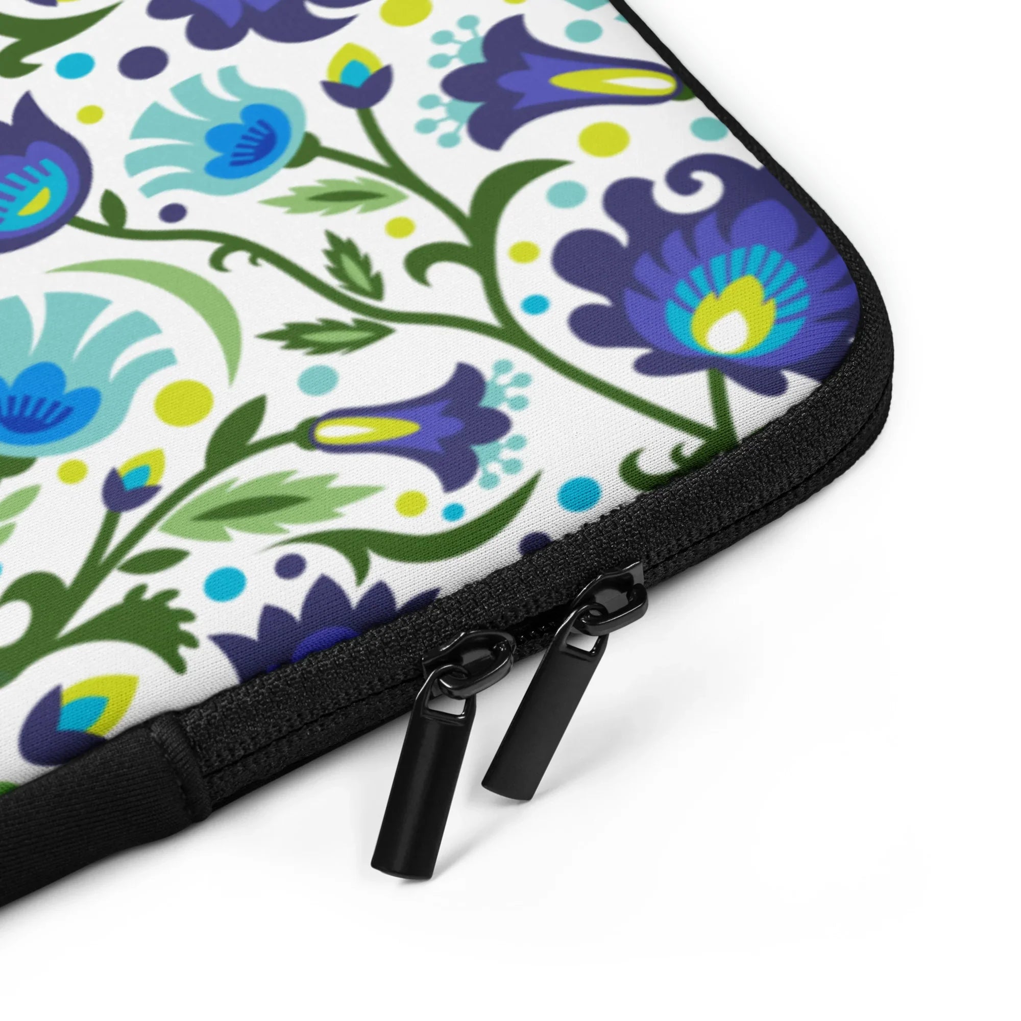 Gdańsk Blues Wycinanki Laptop Case over white - The Global Wanderer