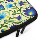 Gdańsk Blues Wycinanki Laptop Case over yellow - The Global Wanderer
