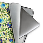 Gdańsk Blues Wycinanki Laptop Case over yellow - The Global Wanderer
