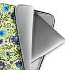 Gdańsk Blues Wycinanki Laptop Case over yellow - The Global Wanderer