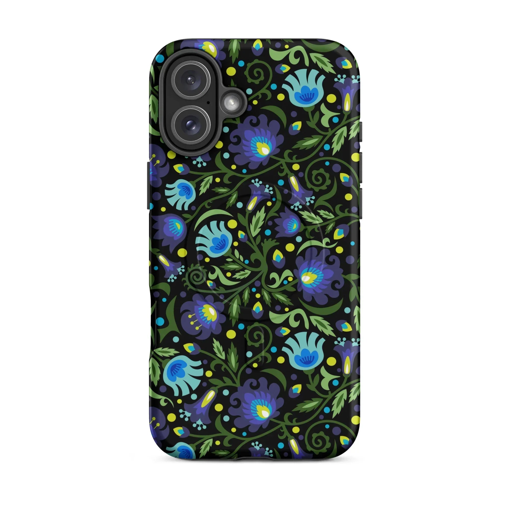 Gdańsk Blues Wycinanki MagSafe iPhone Case over black - The Global Wanderer