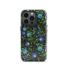 Gdańsk Blues Wycinanki iPhone Case over black - The Global Wanderer