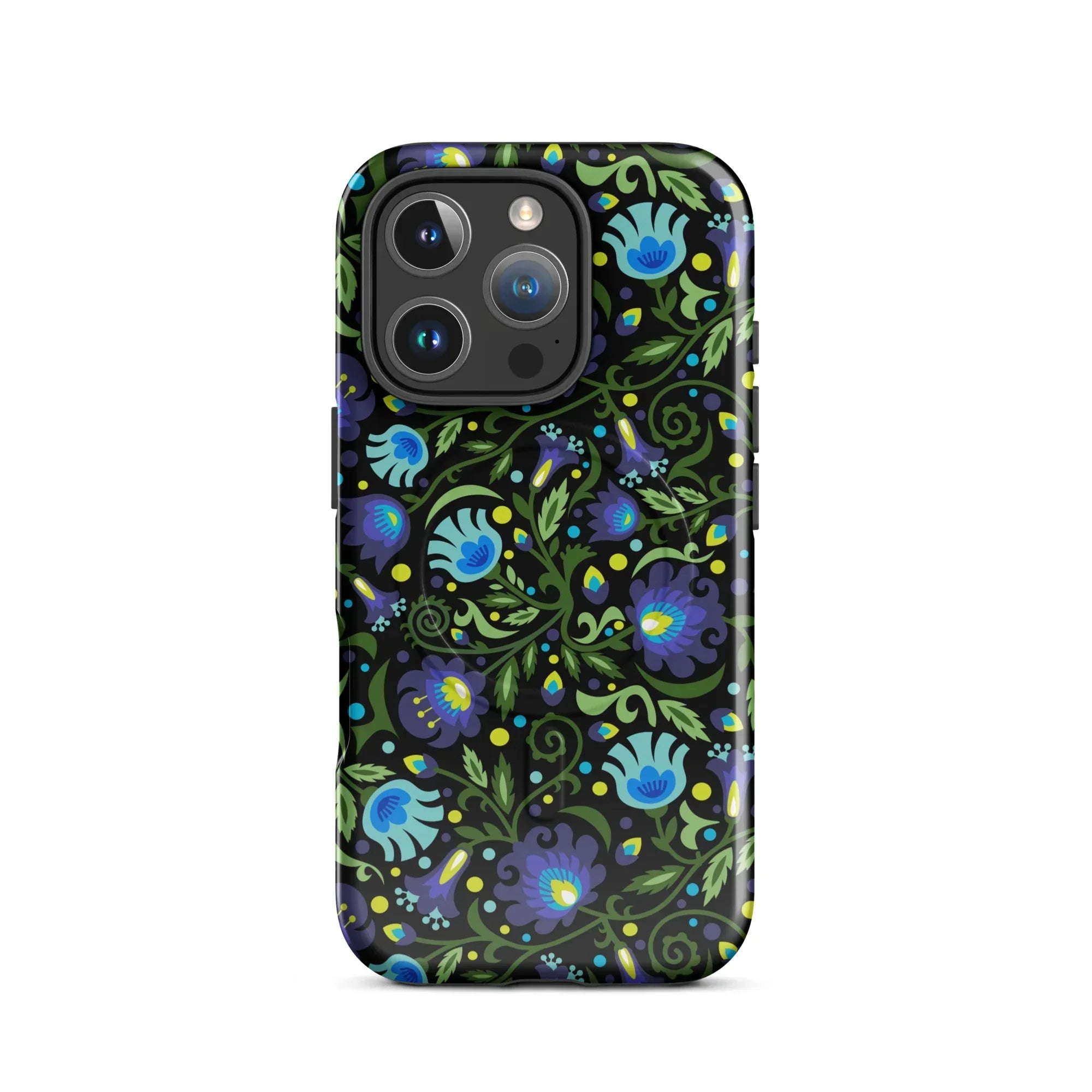 Gdańsk Blues Wycinanki MagSafe iPhone Case over black - The Global Wanderer