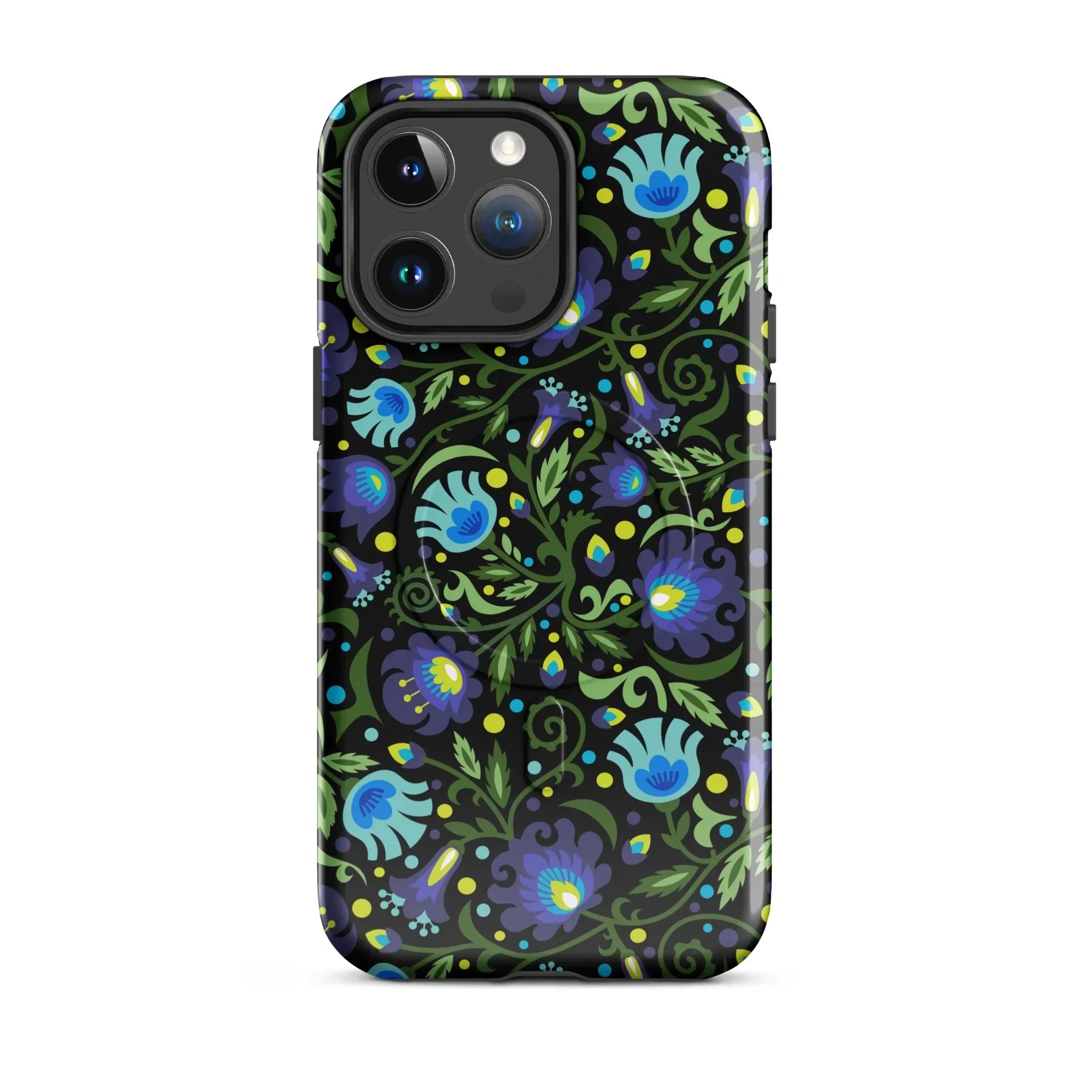 Gdańsk Blues Wycinanki MagSafe iPhone Case over black - The Global Wanderer