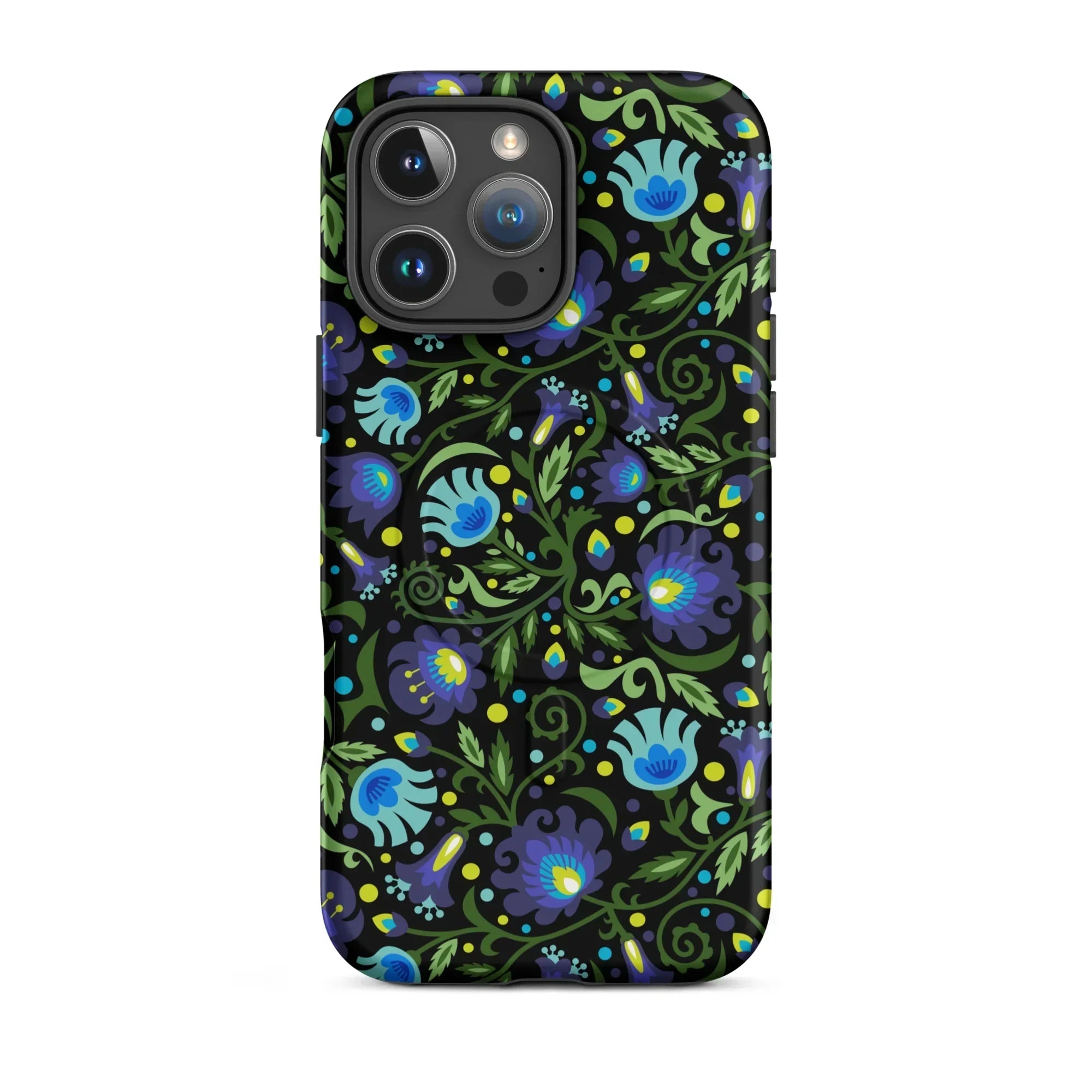 Gdańsk Blues Wycinanki MagSafe iPhone Case over black - The Global Wanderer