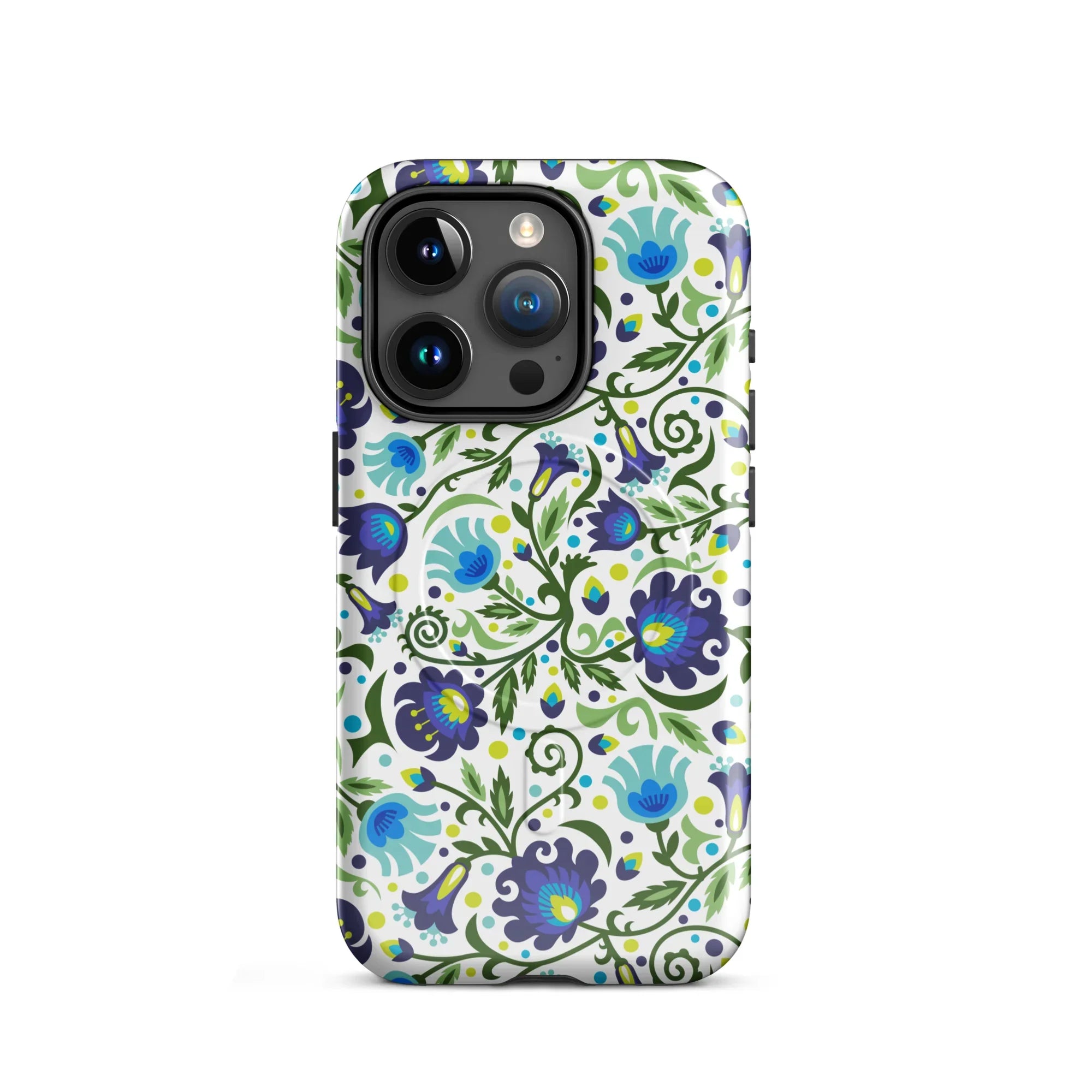 Gdańsk Blues Wycinanki MagSafe iPhone Case over white - The Global Wanderer