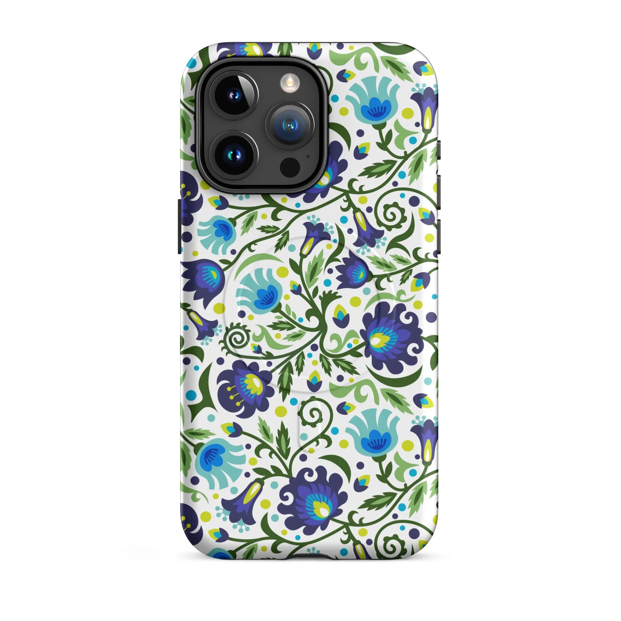 Gdańsk Blues Wycinanki MagSafe iPhone Case over white - The Global Wanderer