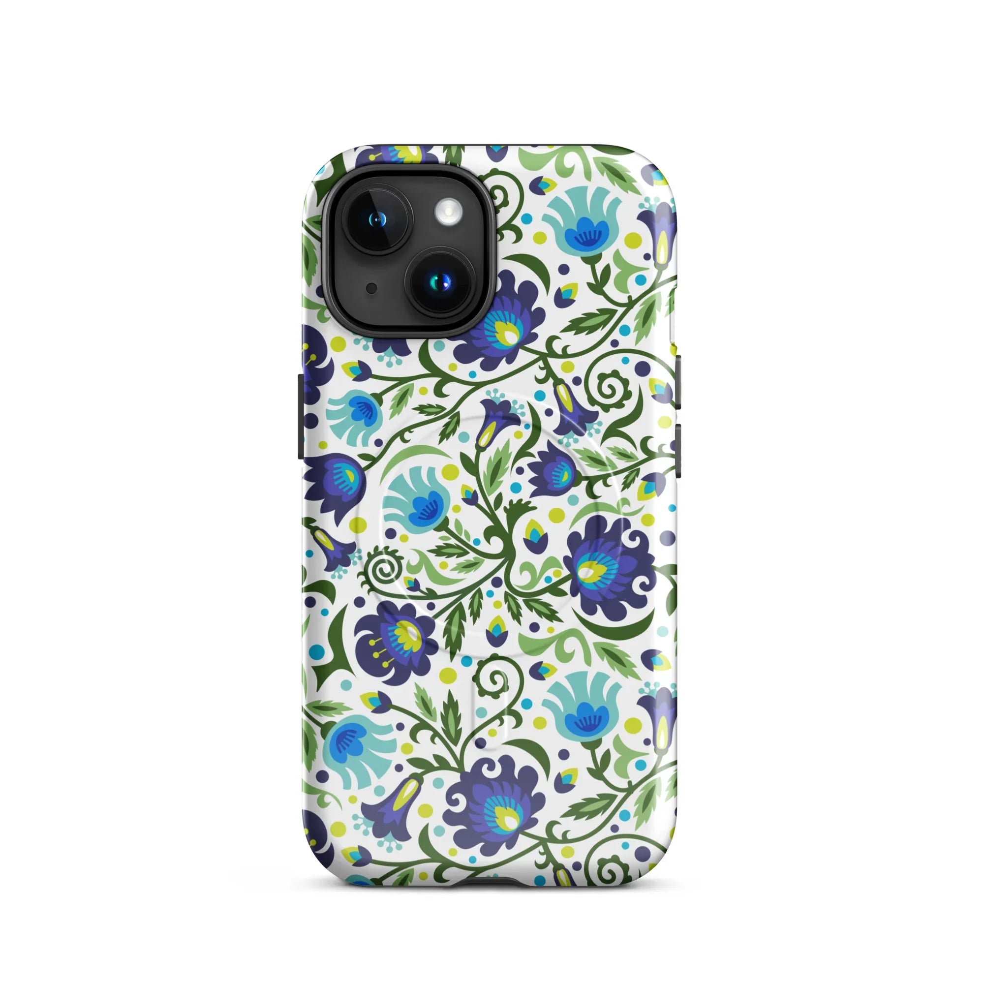 Gdańsk Blues Wycinanki MagSafe iPhone Case over white - The Global Wanderer