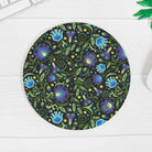 Gdańsk Blues Wycinanki Mouse Pad over black - The Global Wanderer