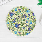 Gdańsk Blues Wycinanki Mouse Pad over yellow - The Global Wanderer