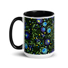 Gdańsk Blues Wycinanki Mug over black - The Global Wanderer