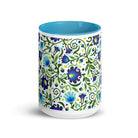 Gdańsk Blues Wycinanki Mug over white - The Global Wanderer