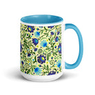 Gdańsk Blues Wycinanki Mug over yellow - The Global Wanderer