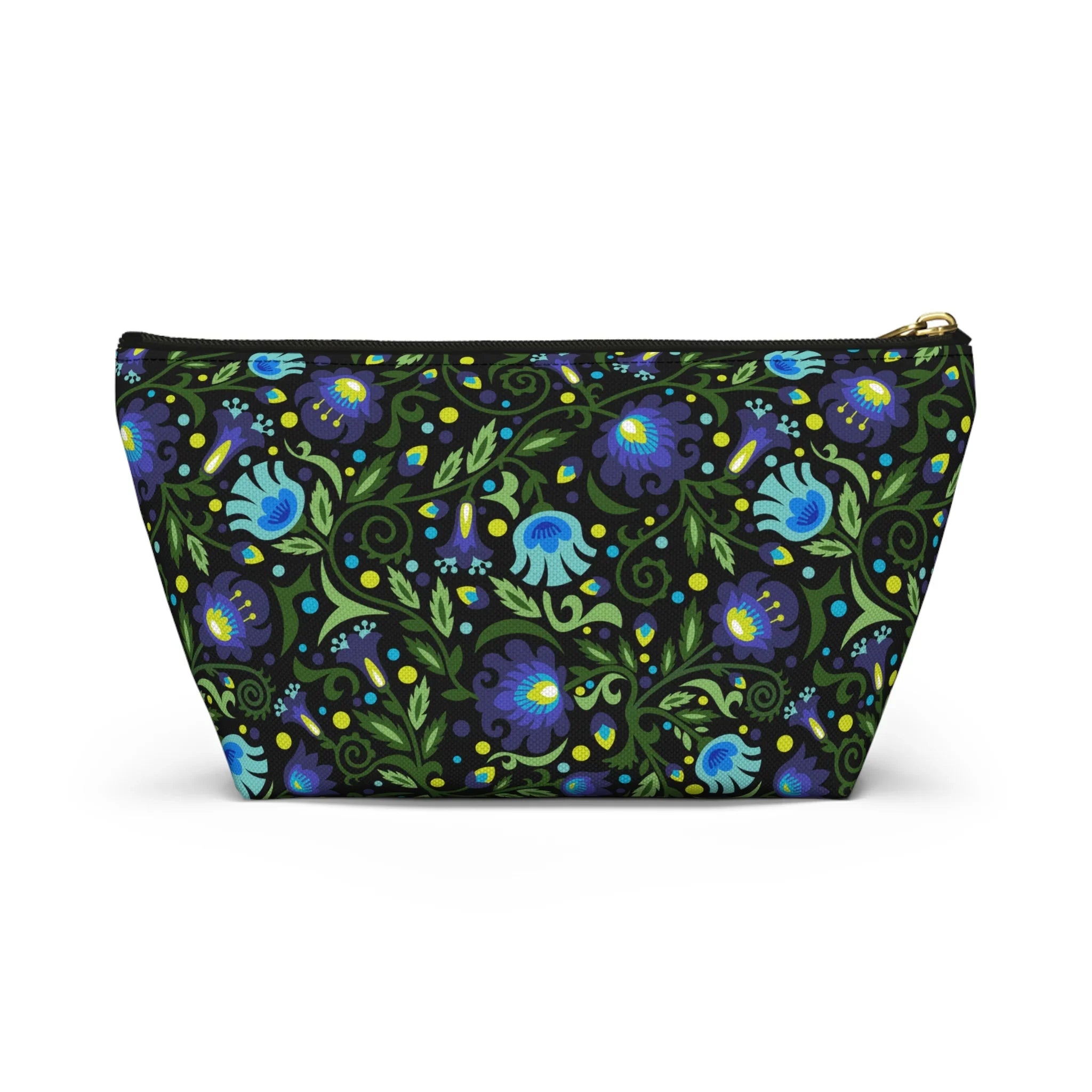 Gdańsk Blues Wycinanki Pouch over black - The Global Wanderer