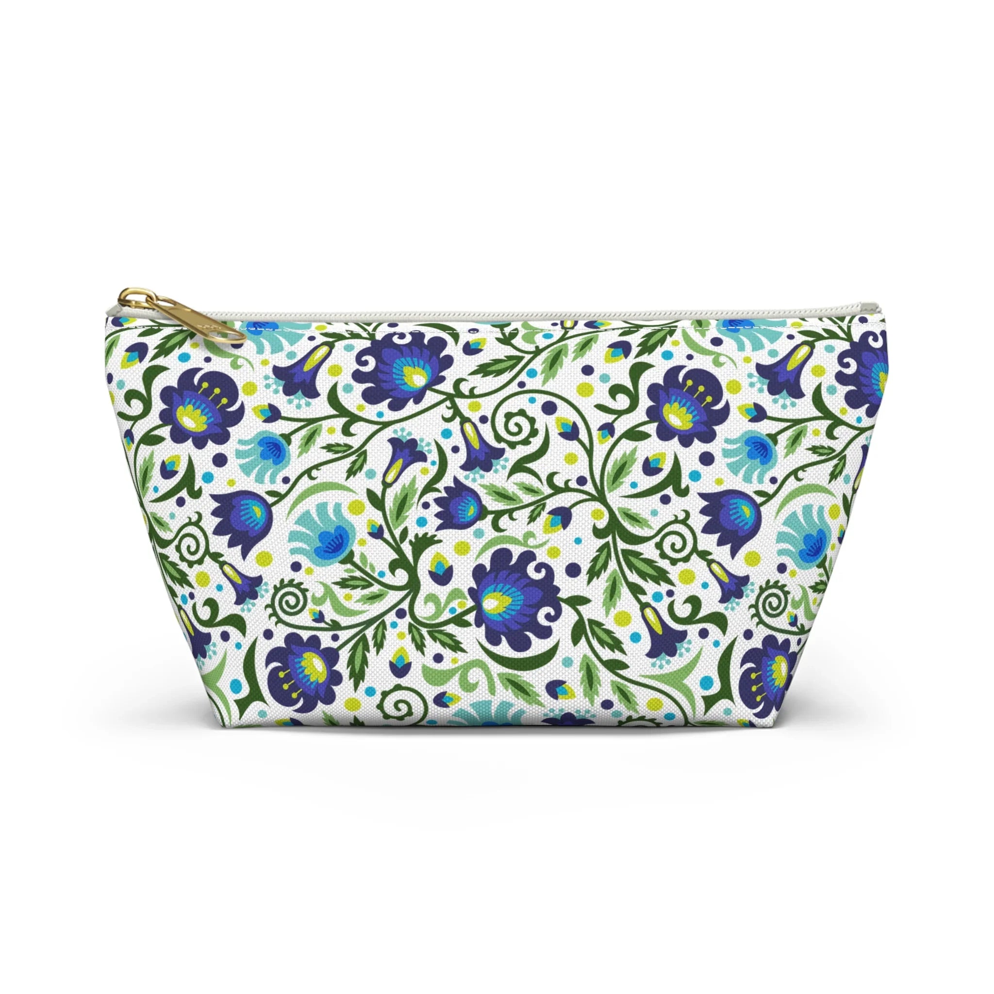 Gdańsk Blues Wycinanki Pouch over white - The Global Wanderer