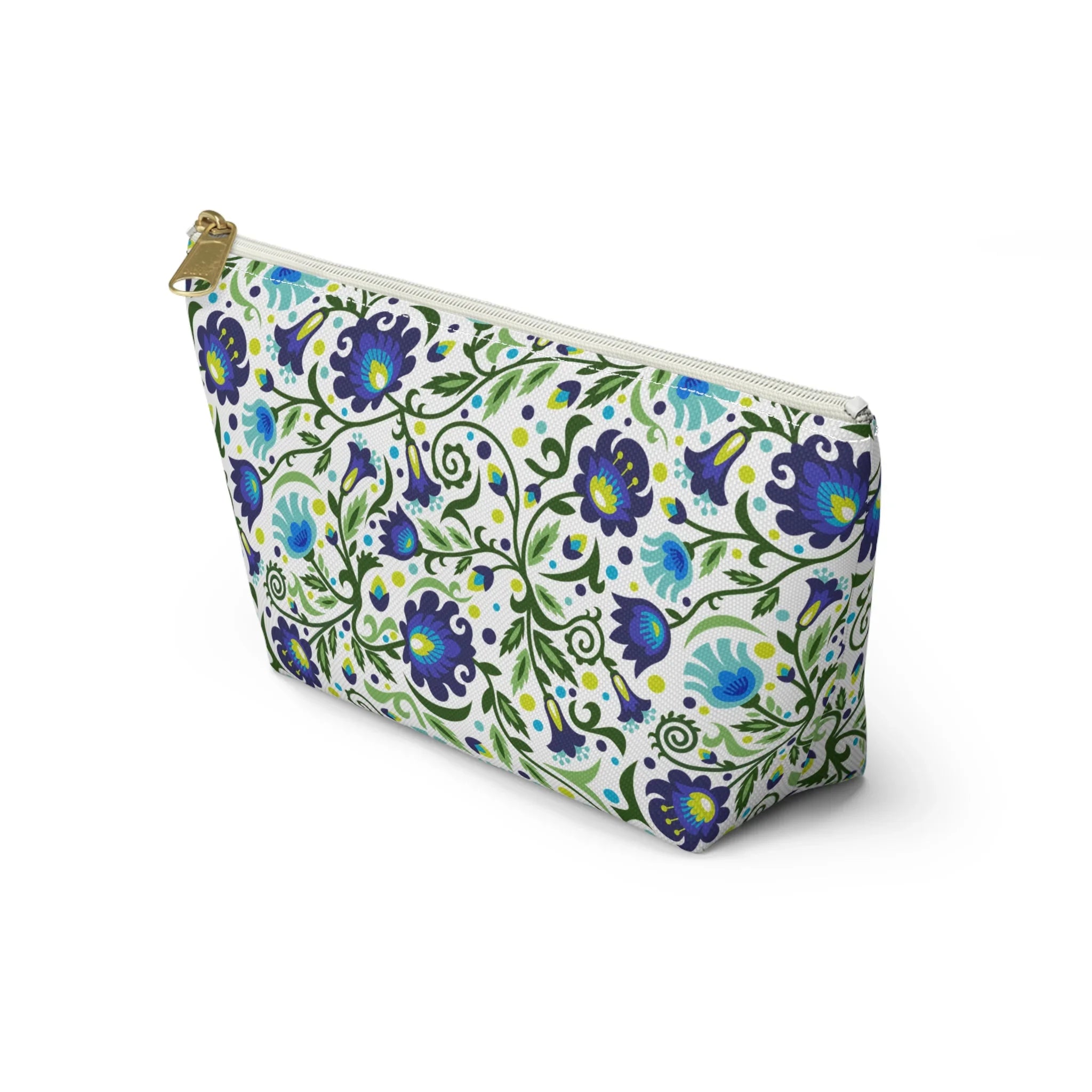 Gdańsk Blues Wycinanki Pouch over white - The Global Wanderer