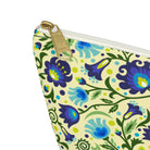 Gdańsk Blues Wycinanki Pouch over yellow - The Global Wanderer