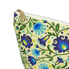 Gdańsk Blues Wycinanki Pouch over yellow - The Global Wanderer