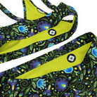 Gdańsk Blues Wycinanki Recycled High-Waisted Bikini over black - The Global Wanderer